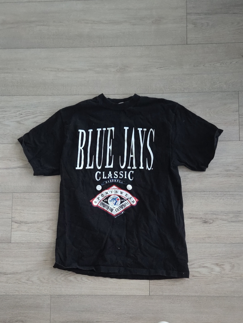 Vintage Toronto Blue Jays Classic Men’s Black Graphic T-Shirt